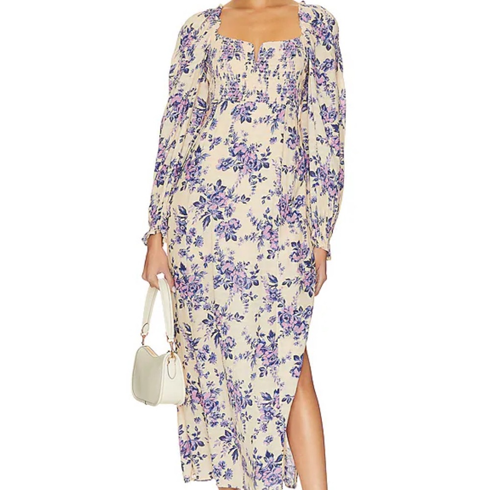 Free People Jaymes Midi Dress Iris Combo